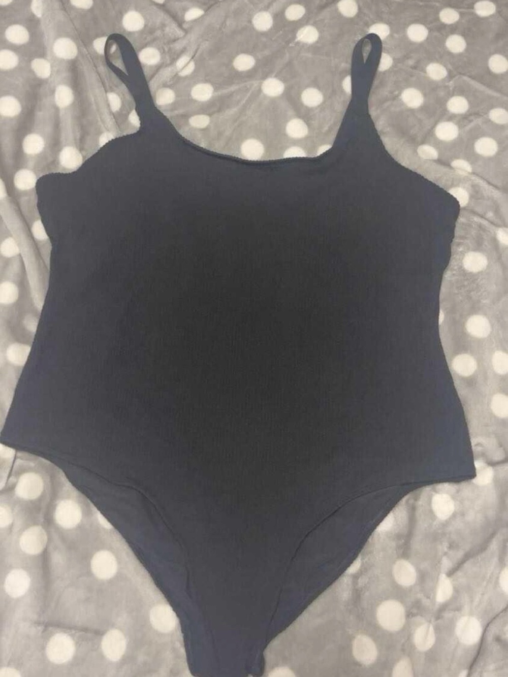 Women’s black ribbed one piece 3X